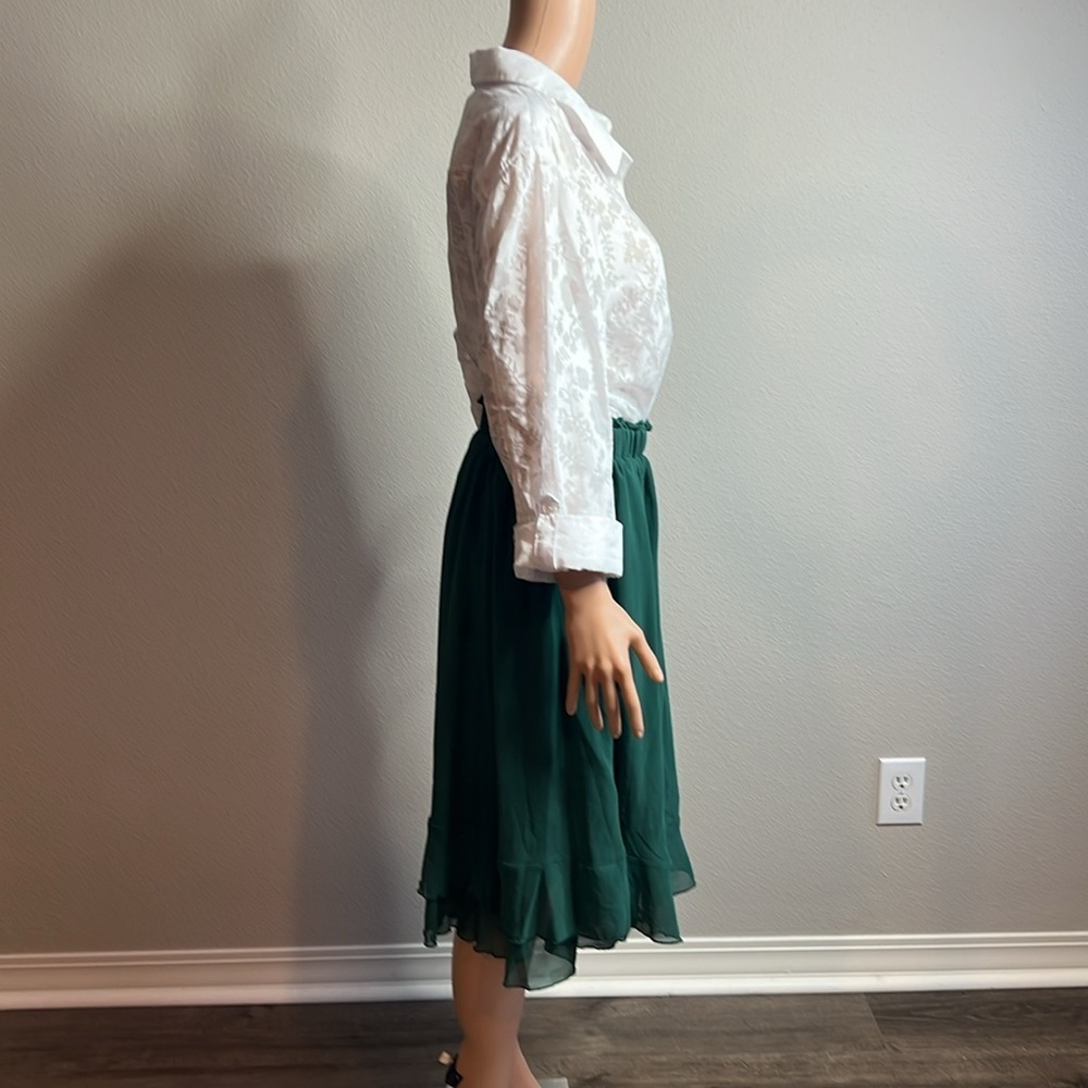 🛍️ 4 for $25 Green Layered Midi Skirt - 2XL - Picture 6 of 9